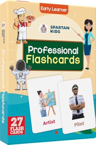 Image of SPARTAN KIDS ProfessionalCreative Thinking Flash Cards for Kids | 27 Early Learning Flash Cards Easy & Fun Way of Learning 1 Year to 6 Years Babies