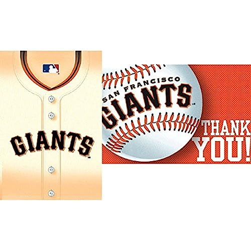 San Francisco Giants Invitation & Thank You Card Set (3.88
