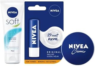 NIVEA Soft 75 ml + NIVEA Dudak Kremi Original + NIVEA Krem 75 ml