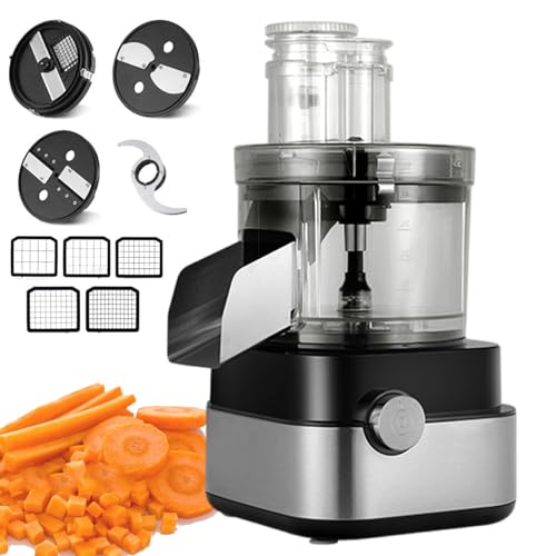 Dicador eléctrico de verduras de 5 L, cortador automático y rebanador, cortador eléctrico de patatas fritas, cortador de cebolla, cortador de patatas, procesador de verduras (220 V)