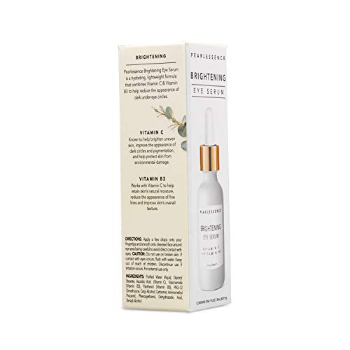 Pearlessence Brightening Eye Serum With Vitamin C + B3 – Helps Reduce Appearance Of Fine Lines & Dark Under Eye Circles | Lightweight | Made In Usa, Paraben Free & Cruelty Free (1 Oz) #TOP2