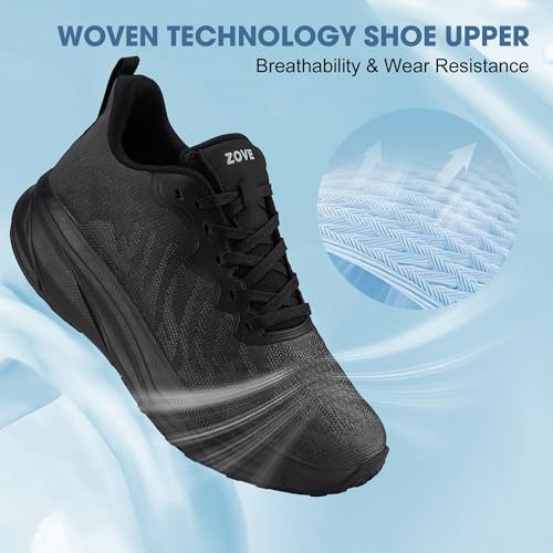 Image of ZOVE Wide Toe Box Shoes Women Extra Wide Width Sneakers Ultra Light Road Running Shoes Non-Slip Tennis Sneakers Breathable Walking Athletic