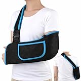 Arm Sling, Lightweight & Breathable Medical Sling with Adjustable Shoulder Strap, Shoulder Mesh Immobilizer Slings for Elbow Injury/Torn Rotator Cuff/Wrist Injury/Surgery, Right or Left, Women or Men