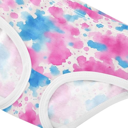 Joisal Pattern Toddler Girls Underwear 2t Cotton Panties Little Girl Abstract Pink Blue Splashes Kids Briefs Undies4