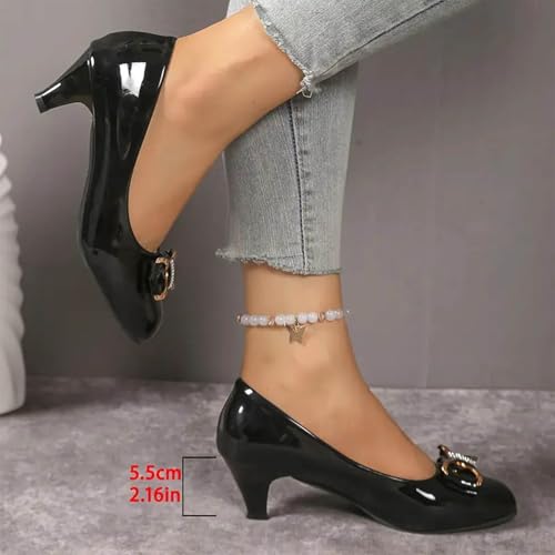 Kitten Heels for Women Closed Pointed Toe Low Heel Pumps Party Dance Wedding Dress Shoes Bowknot Women's Pumps Bridal Office Formal Work Prom Comfortable Dressy Trendy Cute Shoes2