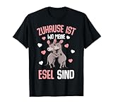 Zuhause ist wo meine Esel sind Bauernhof Landwirtin Kinder T-Shirt