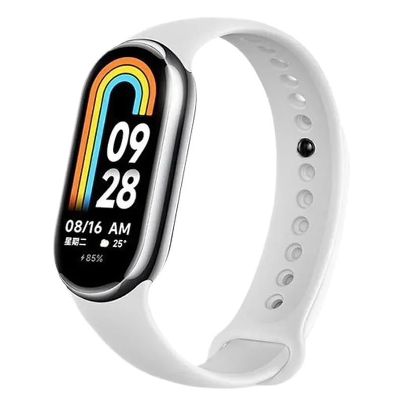 CHPGKGVNVT Correa de silicona for Mi band 8 xiaomi 8, pulsera NFC, correa deportiva de repuesto, pulsera de reloj inteligente for Xiaomi mi band 8 Correa de reloj(White)