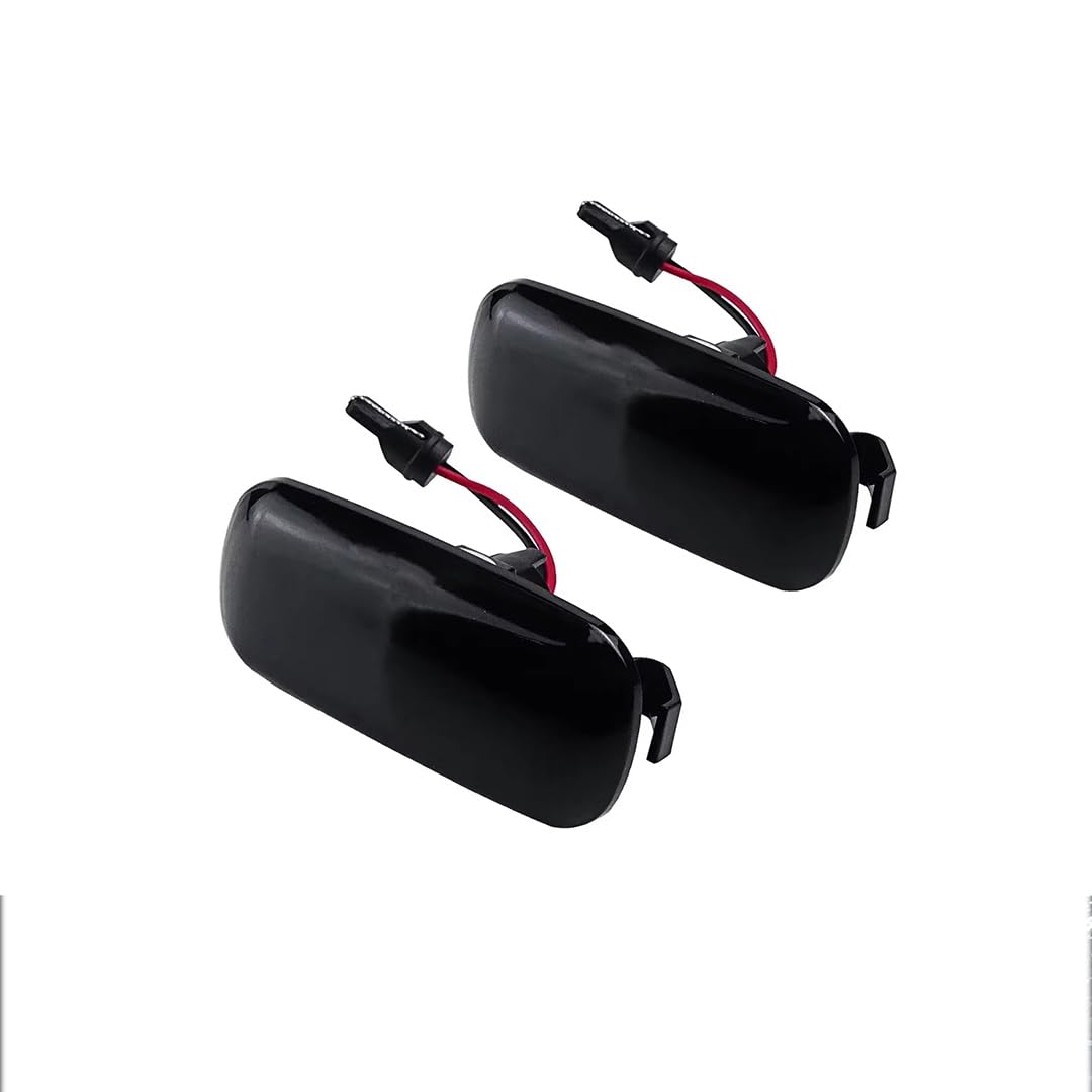 Rufutle Side Marker Lights for Audi A3 8P 2003-2008 A4 B6 B7 2000-2009 A6 S6 2004-2008 A8 S8 D3 2002-2007, Black Smoked Lens Side Indicator Repeater Light