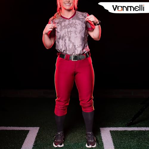 Image of VONMELLI Youth Baseball Belt and Socks Combo, Elastic Softball Belts and Socks for Boys and Adult (2 Pairs of Socks & 1 Belt)