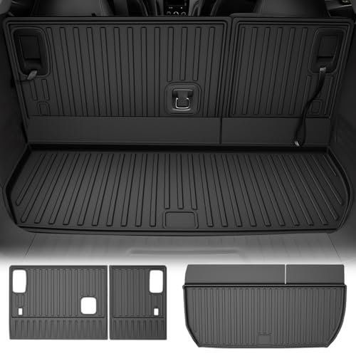 AOMSAZTO Cargo Liner & Backrest Mat for Chevy Traverse 2009-2017 - Custom Fit All Weather Trunk Mat Seat Back Cover Car Interior Accessories Protection Rear Cargo Mat by AOMSAZTO - Used condition - US$49.70