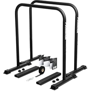 Barres Dips, Barres Parallèles en Acier pour Calisthenics, Équipement de Street Workout & Fitness avec réglage et pieds antidérapants, Barre de Dips Musculation pour la maison et l&rsquo;extérieur