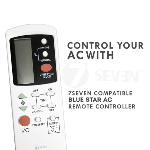 Image of 7SEVEN Compatible AC-39 Original AC Remote for Blue Star Window and Split Air Conditioner Remotes Control and Make Sure existing Remote of Bluestar AC Match Same with Each Feature or Function.
