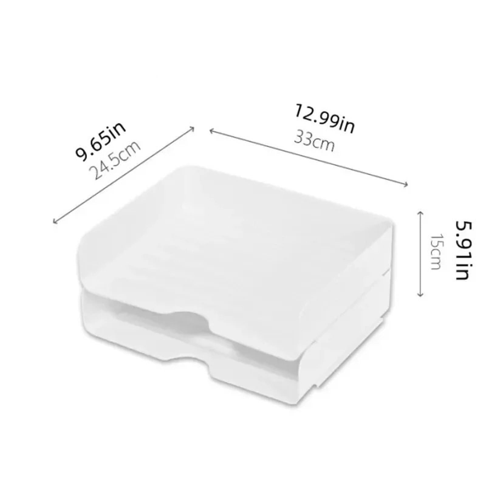 Bandeja Para Cartas Bandeja de cartas de estilo Simple, caja de almacenamiento resistente, apilable, organizador de bandeja de documentos de escritorio, archivo Horizontal de tamaño A4 Para Documentos