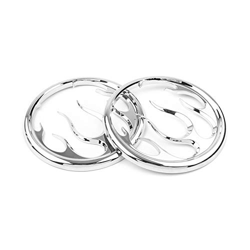 Cubierta cromada para parlante Zhisheng Flame para Harley miniatura 6