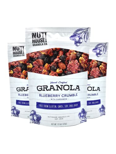 NutHouse! Granola Company - Premium Blueberry Crumble Granola | Certified