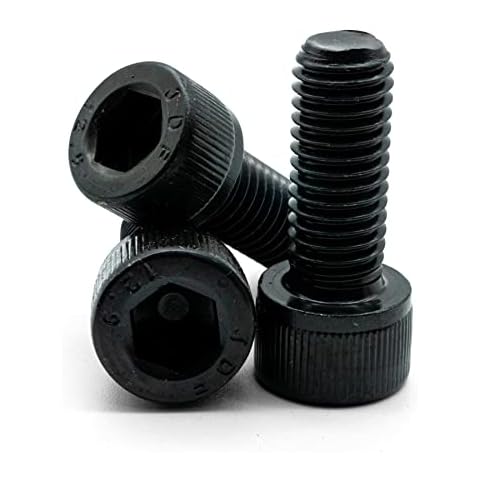 Hippo Hardware M8 (8mm X 20mm) Black Socket Cap Screws Self Colour 12.9 High Tensile Allen Bolt (Pack of 10) Cover