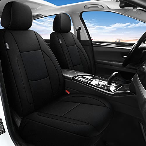 Pariitadin Waterproof Car Seat Covers 2 Front Seats, Neoprene Seat Covers For Cars, Universal Fit Interior Covers For Most Cars Sedan Van Truck Suv(Black) #TOP1
