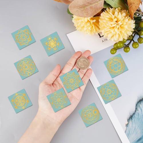 Autocollants cercle magique doré CRASPIRE lot de 9 avec pince pour scrapbooking et téléphone - 4