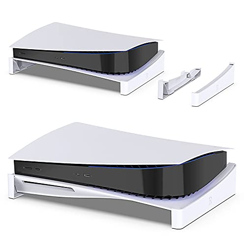 MENEEA Horizontal Stand for PS5, for PS5 Accessories Base Vertical Stand Compatible with Playstation 5 Disc & Digital Editions