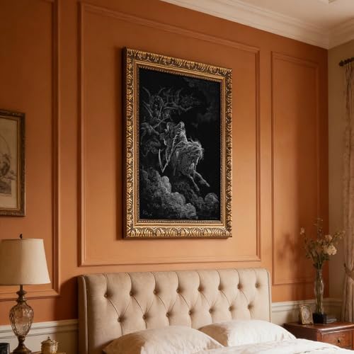 Toile mort sur un cheval pâle Gustave Doré pour habiller un mur vide