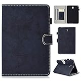 Samsung Galaxy Tab A 8.0 SM-T350 / T355 Case,MonsDirect Smart Denim Slim Wallet Case Protective Kickstand Auto Wake/Sleep Cover for Galaxy Tab A 8.0 inch Tablet SM-T350/T355,Darkblue