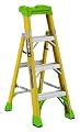 Louisville Ladder 4-Foot Fiberglass Cross Step Ladder, 375-Pound Load Capacity, Type IAA, FXS1404HD