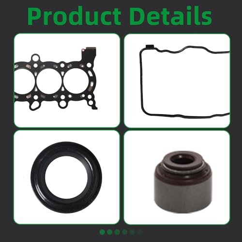 Image of Cylinder Head Gasket Set with Head Bolts for Honda Civic LX GX EX DX HF EX-L Natural Gas 1.8L 2006-2015,for Honda HR-V LX EX EX-L Sport Touring 1.8L 2016-2019,HGS246,HBK246