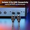 Cable Matters 2-Pack 5 Pin DIN MIDI Cable, 5 Pin MIDI Cable - 6 Feet #2