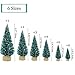 Orgrimmar 24 PCS Artificial Mini Christmas Trees Snow Frost Ornaments Bottle Brush Trees with Wooden Bases for Christmas Home Party Decoration, 6 Sizes