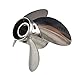 Xspeed Stainless Steel 4 Blades Outboard Propeller with Interchangeable Hub Kits for 4-3/4