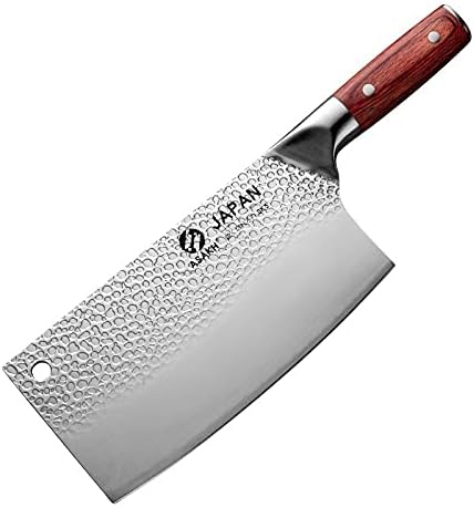 Meat cleaver, 7.5" Chinese Kitchen Knife 40Cr13MoV Stainless Steel Chef Knife Vegetables Fish Meat Cleaver Butcher Chopping Tools Cleaver Knife,BY KKZY