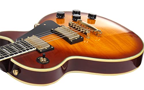 Rocktile Pro L-200OHB Guitare électrique Orange Honey Burst avec accessoires - Les Beatles, Paul McCartney, John Lennon, RIngo Starr, George Harrison Rocktile Pro L-200OHB Guitare électrique Orange Honey Burst avec accessoires – Image 3