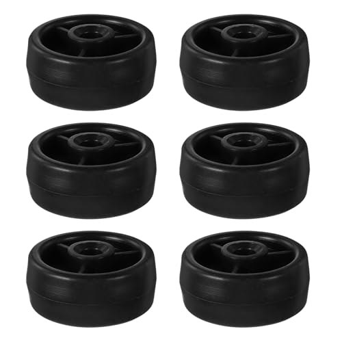 Healvian 6 Ruedas de Rodamiento para Equipo de Gimnasio, Rodillos de Plástico de 1,8 Pulgadas Orificio de Montaje 8 Mm, Accesorios Silenciosos para Bicicletas Estáticas y Cintas de