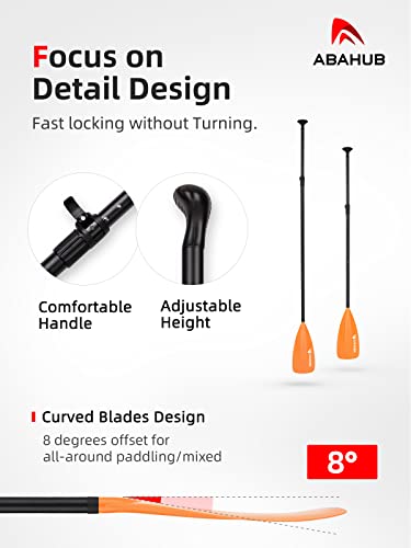 Abahub SUPパドル 3ピース 調節可能モデル