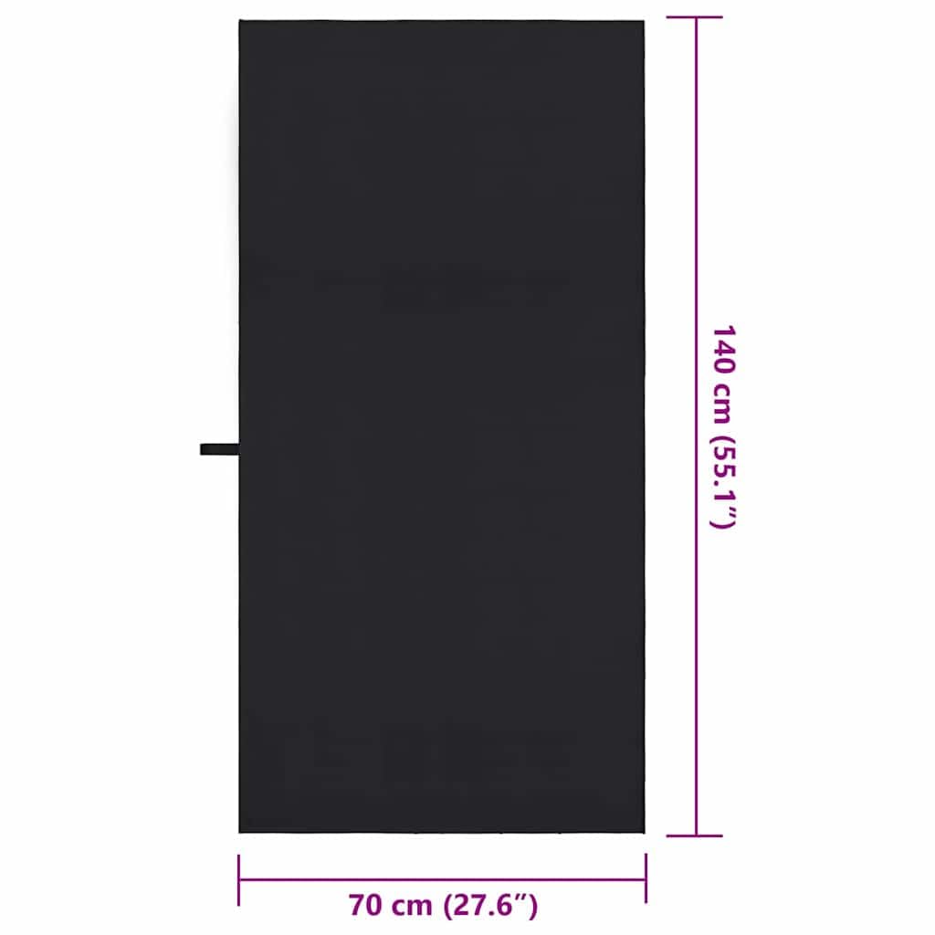 Sporthandtücher 2 Stück Schwarz 140 x 70 cm leichtes, schnelltrocknendes Fitness- und Outdoor-Handtuch für Sauna, Spa, Reisen, Hotel, Wellness, Indoor und Outdoor Nutzung