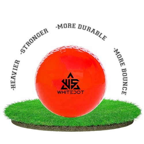 Image of Whitedot Synthetic Rubber Practice Cricket Ball /Wind Balls (90 GMS) for - Indoor & Outdoor Street & Beach Cricket (Pack of 6) (Orange)