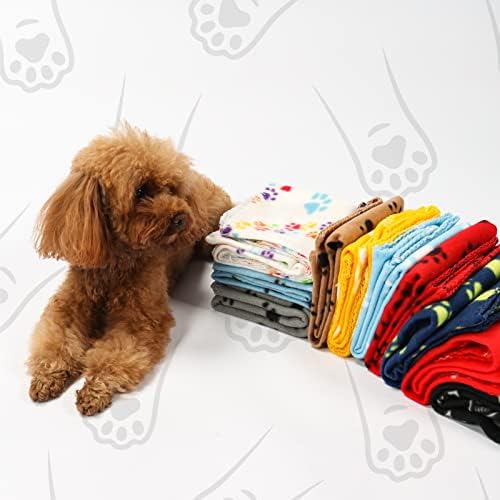 Sunallwell 8 Pack Pet Blankets for Dogs Cats Large Warm Blankets Fleece Comforter Cushion Lightweight Multiple Uses Puppy Washable Sleep Mat Pad Bed Cover for Kitten Puppy Pet Kennels Beds Crate
