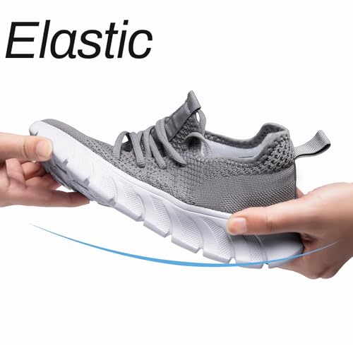 Image of Men Running Tennis Shoes Gym Fashion Sneakers Walking Workout Shoes Athletic Slip on Breathable Mesh Comfortable Lightweight Casual Sport Shoe
