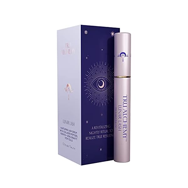 Lunar Lash by Tru Alchemy - Lash Boost Serum for Longer Voluminous Lash Lengthening Eyelash Repair - Lash Serum Lash Primer - Lash Conditioner & Enhancing w/Keratin, Collagen, & Hyaluronic Acid - 3ml