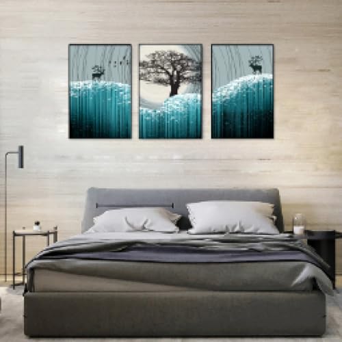 Peinture arc-en-ciel groovy pour une décoration de salon chaleureuse