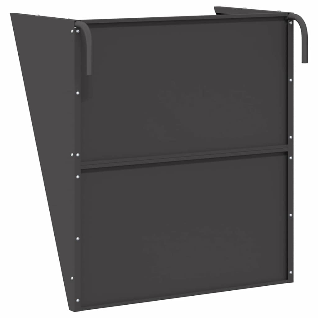 Hängender Heufutterspender Schwarz aus Stahl 61 x 33 x 66 cm 5 kg Kapazität für Innen und Außen robuste Futterstation mit modernem Design für Katzen, Hunde, Kleintiere