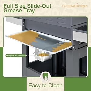 Captiva Designs 4-Burner Propane Gas BBQ Grill with Side Burner & Porcelain-Enameled Cast Iron Grates, 46,700 BTU Output for Outdoor Cooking Kitchen and Patio Backyard Barbecue, Black Captiva Designs 4 Burner Propane Gas BBQ Grill with Side Burner Porcelain Enameled Cast Iron Grates 46700 BTU Output for Outdoor Cooking Kitchen and Patio Backyard Barbecue Black