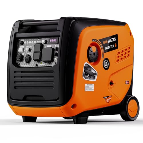 Mutaomay 4800W Peak / 4000W Rated Portable Inverter Generator, Long