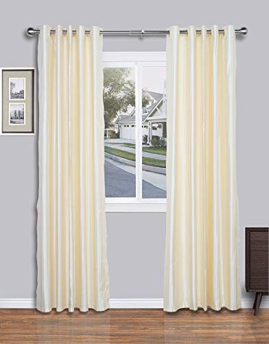 Curtain Rod For Windows 72 To 144 Inch,Brushed Nickel-1 Inch Diameter, Round Finials #TOP3