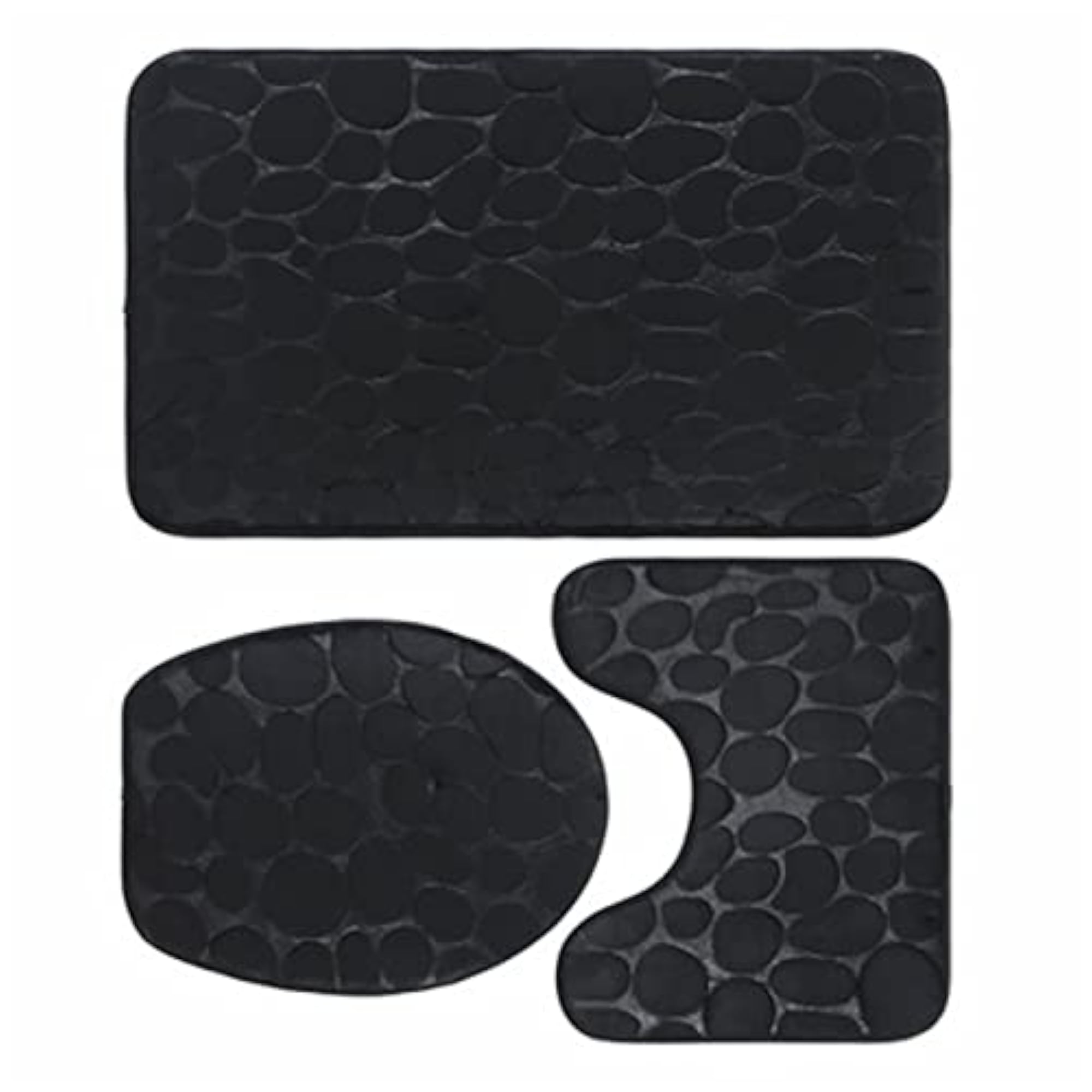 Non Slip Floor Mat, 3Pcs Safe Toilet Lid Cover Mat