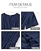 BTFBM Womens Summer 2025 Casual Midi Maxi Dresses Lightweight Short Sleeve V Neck Elastic Waist Boho Beach Dress Pockets(Navy, Large)