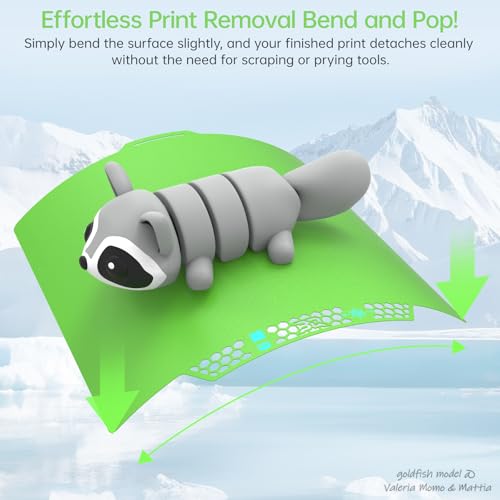 Image of BIQU CryoGrip Pro Glacier-Green 257x257MM for Bambu-Lab P1P /P1S /P2S /X1C /X1E /A1 3D Printers Panda Build Plate Double Sided Upgrade Removable Surface Platform