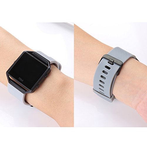 Correa compatible Fitbit Blaze silicona negra talla pequeña miniatura 5