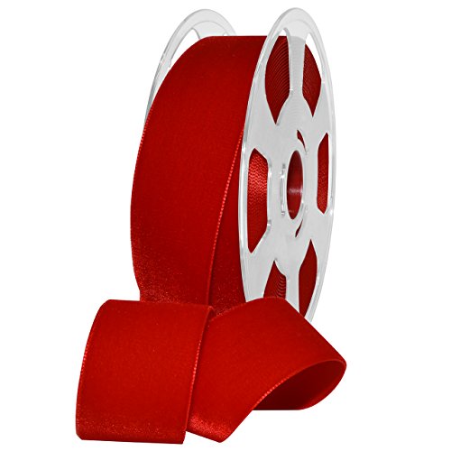 Ruban en velours rouge nylvalour pour emballage cadeau d'exception