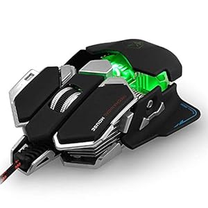 Souris Gaming Gaming Mice Professional Optical Gaming Mouse 9 Buttons 4 Color Light Emitting USB Wired Mouse Mice Macros 800-4000 Adjustable DPI